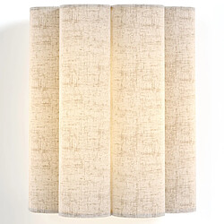 ICONIK INTERIOR Applique murale avec abat-jour en tissu et structure dorée vieillie - Treya Blanc