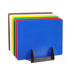 Set de 6 planches à découper HACCP avec rack, 6 u., 450x300x(H)10mm - Hendi