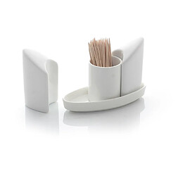 Ménagère porcelaine Poivre sel et cure-dents 125x54x(H)90 mm - Lot de 48 - Hendi