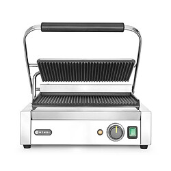 Grill de contact Panini dessus et dessous rainurés 230V/2200W 430x370x(H)210 mm - Hendi