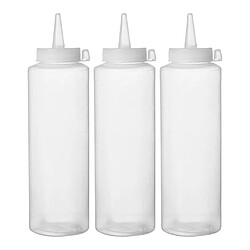 Sets de flacon distributeur - 3 pièces 0,35L Transparent 55x(H)205 mm - Hendi