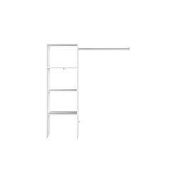 Concept Usine Dressing blanc 3 étagères, penderie 160 x 40 x 180 cm ELYSEE