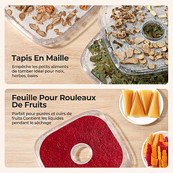 Deshydrateur alimentaire YASHE, 8 plateaux reglables pas cher