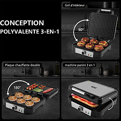 Avis Grill electrique YASHE 1800W, ouverture 180°