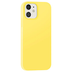 Moxie Coque pour iPhone 12 / 12 Pro Édition Color Skin en TPU avec Intérieur Doux Jaune