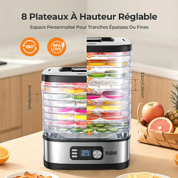 Acheter Deshydrateur alimentaire YASHE, 8 plateaux reglables
