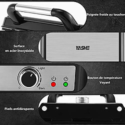 Grill electrique YASHE 1800W, ouverture 180° pas cher