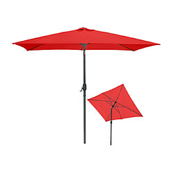 Mes Parasol rectangulaire inclinable 200x300 cm rouge - PALERMO