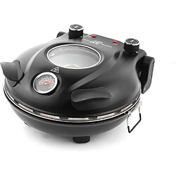 Vendos85 Four à pizza 1200W avec pierre céramique et thermostat réglable noir