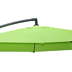 Mes Parasol déporté carré 250x250 cm en tissu vert anis