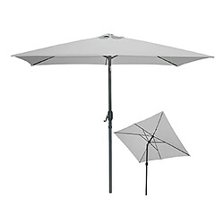 Mes Parasol rectangulaire inclinable 200x300 cm gris clair - PALERMO