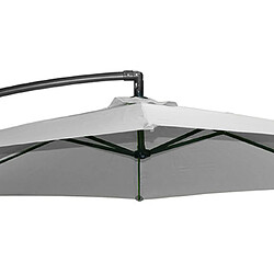 Mes Parasol déporté rond 300 cm en tissu vert gris clair