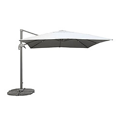 Mes Parasol déporté carré 3x3 m gris clair