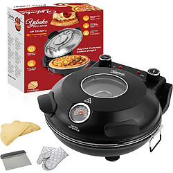 Vendos85 Four à pizza électrique 420°C avec pierre céramique 12" noir