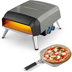 Tefal Four à pizza au gaz gris 50 kW avec pierre rotative