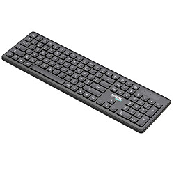 URBAN FACTORY Clavier Sans Fil Bluetooth Cyclee avec Mini Récepteur USB et USB-C 2.4Ghz Noir