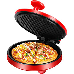 Vendos85 Four à pizza rouge portable 1000W avec pierre réfractaire