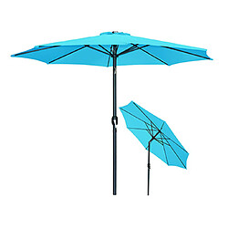 Mes Parasol inclinable rond 300 cm turquoise - PALERMO