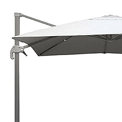 Mes Parasol déporté carré 3x3 m gris clair