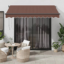 vidaXL Auvent rétractable automatique marron 350x250 cm