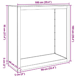 vidaXL Portant de bois de chauffage 100x40x100 cm acier inoxydable pas cher