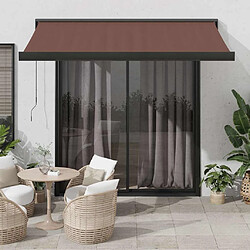 vidaXL Auvent manuel rétractable marron 350x250 cm