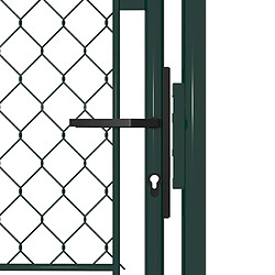Avis vidaXL Portail de jardin en acier vert 100 x 175 cm