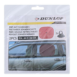 Dunlop Set de 2 Pièces Pare-soleil pour Vitre Latéral de Voiture 44x36 cm Rouge pas cher