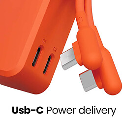 Avis CYGNETT Powerbank Thumboost 5000mAh 2x Ports USB-C 20W avec Câble USB-C Orange