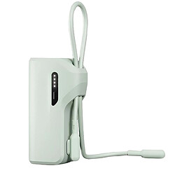 CYGNETT Powerbank Thumboost 5000mAh 2x Ports USB-C 20W avec Câble USB-C Vert pâle