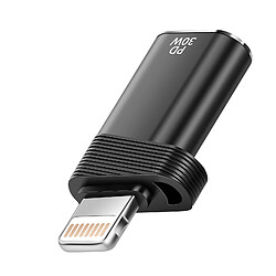 LinQ Adaptateur USB-C vers Lightning Charge Rapide 30W PD et Transfert 480Mbps Noir