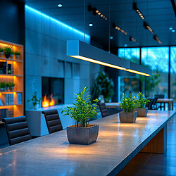 Ledkia Barre Linéaire LED 120cm 40W Turner 2700K Argent Blanc chaud