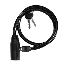 Avizar Câble Antivol à Tête Ronde Compacte avec Serrure à Clé pour Vélo et Trottinette Noir pas cher