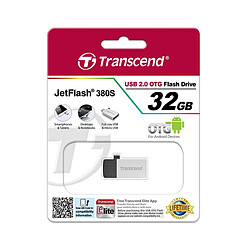 Transcend Clé USB OTG 32Go USB 2.0 Android TS32GJF380S Rapide Pratique Argent