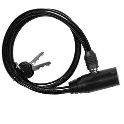 Avizar Câble Antivol à Tête Ronde Compacte avec Serrure à Clé pour Vélo et Trottinette Noir 