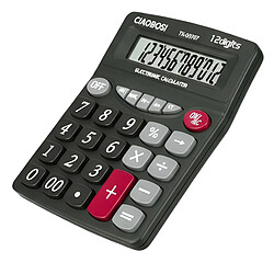 Avizar Calculatrice de Bureau 12 Chiffres Multifonction avec Écran LCD Noir