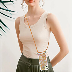 Avis Étui Pour Samsung Galaxy A07 Léger Lanière réglable Protection de lentille Antichoc à quatre coins Paillettes GANGXUN Doré