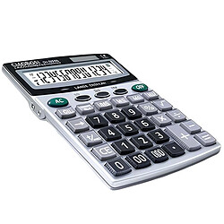 Acheter Avizar Calculatrice Électronique de Bureau 14 Chiffres Double Alimentation Gris