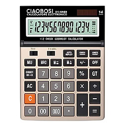 Avizar Calculatrice Électronique 14 Chiffres Compacte et Ergonomique pour Bureau et Comptabilité Noir