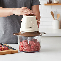 Sokany Hachoir Électrique 300W 2L Marron / Beige