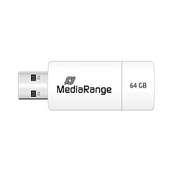 MediaRange Clé USB 2.0 64Go pour Stockage Facile et Transport Mobile Blanc