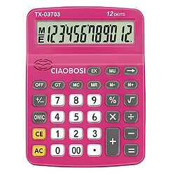 Avizar Calculatrice de Bureau 12 Chiffres avec Fonction Vocale et Écran LCD Rose