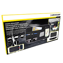 Dunlop Organisateur de Rangement pour Pare-soleil de Voiture 6 Compartiments Noir pas cher