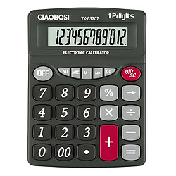 Avizar Calculatrice de Bureau 12 Chiffres Multifonction avec Écran LCD Noir