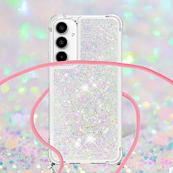 Avis Étui Pour Samsung Galaxy A56 Protection de lentille Paillettes Antichoc à quatre coins Léger Lanière réglable GANGXUN Blanc