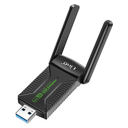 LinQ Carte Réseau Clé USB WiFi 1300Mbps Double Bande Noir