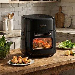Cheffinger Friteuse à Air Chaud 12L 1400W avec Minuterie et Contrôle de Température Noir