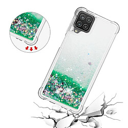 Avis Samsung Galaxy M12 de Étui Pour de téléphone Liquide clair qui s'adule TPU protecteur Paillettes scintillant mignon Sables mouvants Antichoc GANGXUN Vert