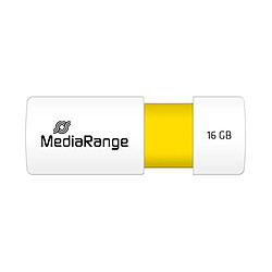 MediaRange Clé USB 2.0 16Go pour Transfert et Sauvegarde de Fichiers Blanc
