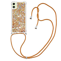 Étui Pour Samsung Galaxy A07 Léger Lanière réglable Protection de lentille Antichoc à quatre coins Paillettes GANGXUN Doré GANGXUN Étui Pour Samsung Galaxy A07 Léger Lanière réglable Protection de lentille Antichoc à quatre coins Paillettes GANGXUN Doré